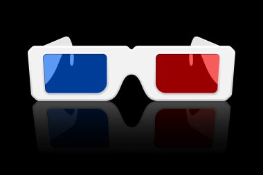 Vector 3D Glasses Icon clipart