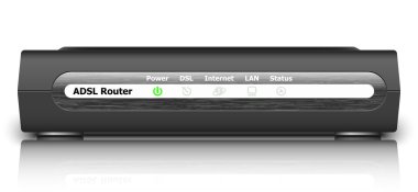 Vector ADSL Router Icon. Front View clipart