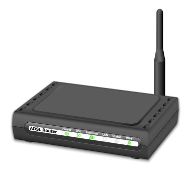 Vector Wireless Router clipart
