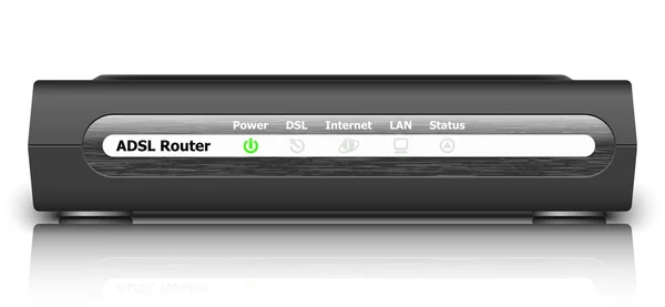 Vektor adsl router ikon. framifrån — Stock vektor