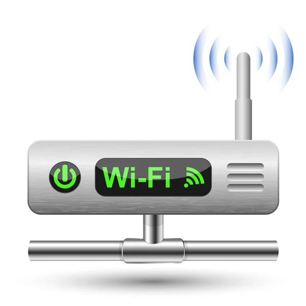 Icône Routeur sans fil avec connexion LAN. Illustration vectorielle — Image vectorielle