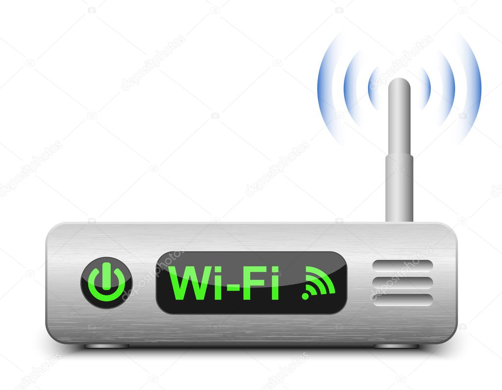 Wireless Router Icon. Vector Illustration