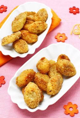 Delicious fried banana fritters clipart