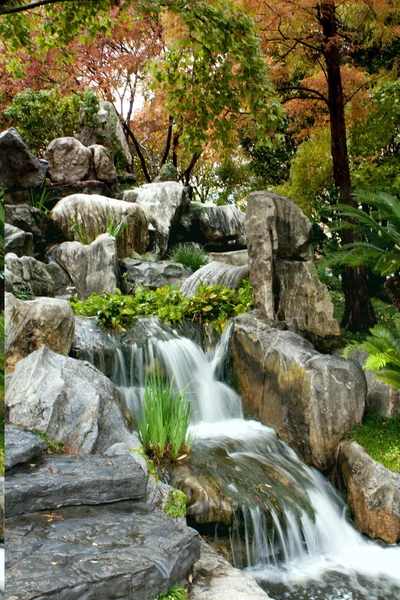Chinese Garden Waterfall Telifsiz Stok Fotoğraflar