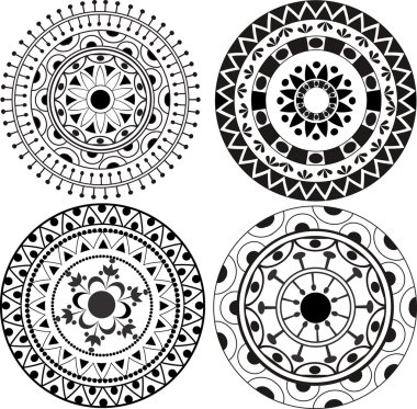dantelli mandala etnik desenler