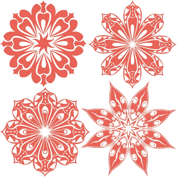 A set of floral lace — Stock Vector
