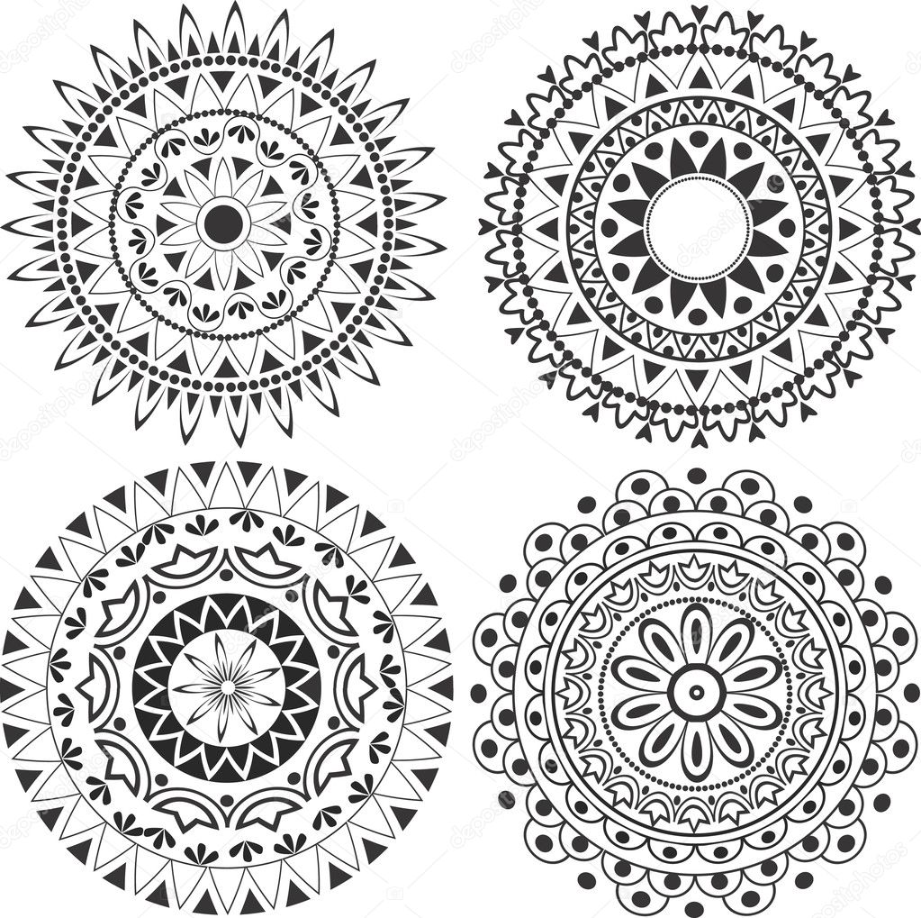 Lacy decoration in the form of mandalas