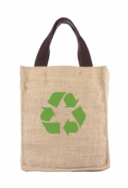 Geri dönüşüm ekoloji alışveriş çantası — Stok fotoğraf