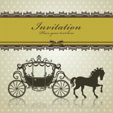 Vintage Luxury carriage clipart