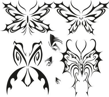 Butterfly tattoo clipart