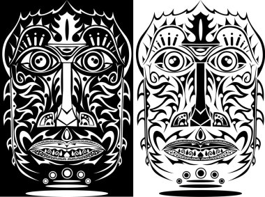 Tribal african mask clipart