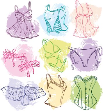 Creative woman underwear clipart