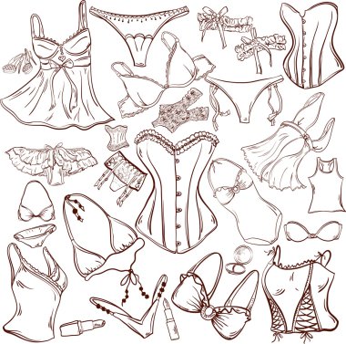 Lingerie - woman underwear clipart