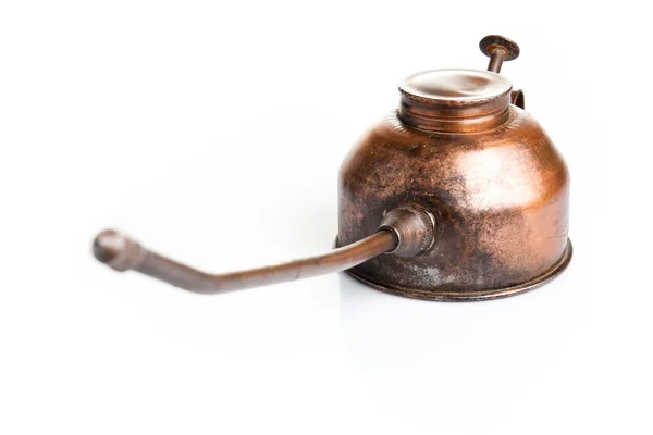Old vintage oil can isolated — Stock Photo, Image