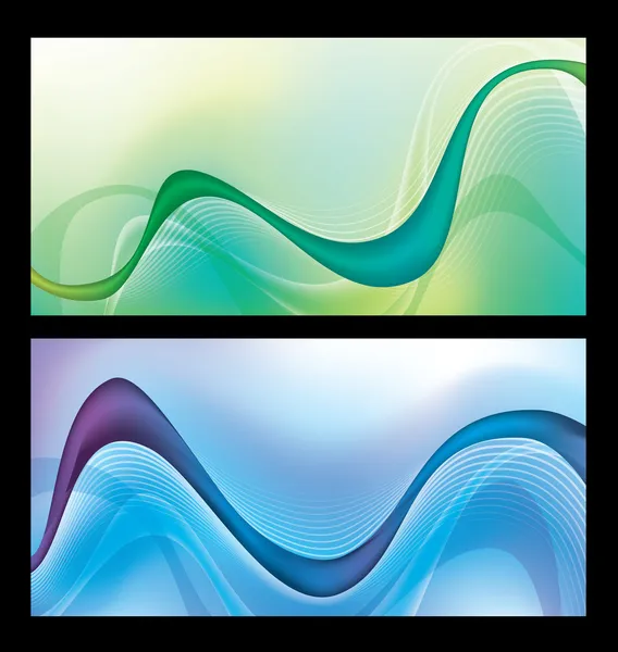 stock vector Abstract green and blue wave vector background