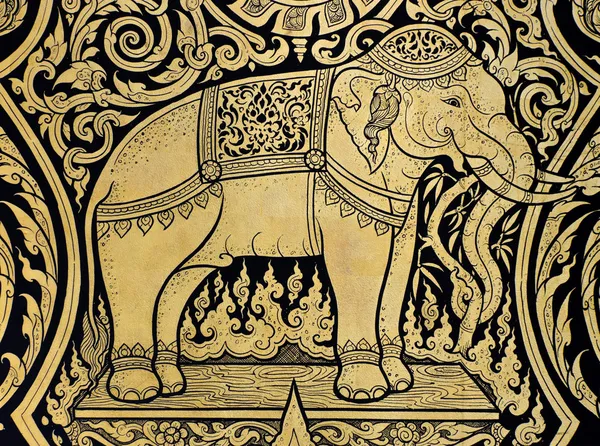 Pintura de elefante — Fotografia de Stock