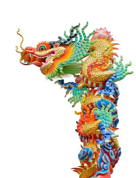 Красочная статуя дракона — стоковое фото