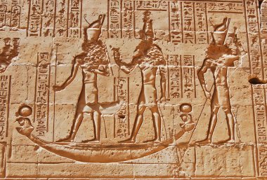 Reliefs of Egyptian hieroglyphs clipart