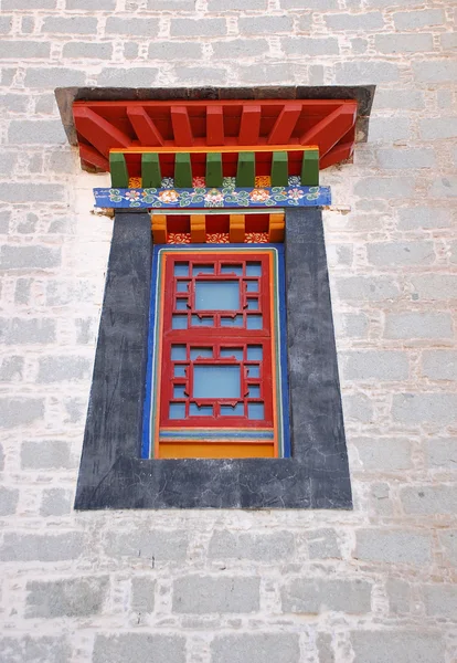 Bela janela tibetana — Fotografia de Stock