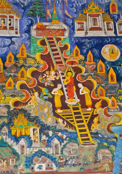 Tay Budist duvar resmi — Stok fotoğraf