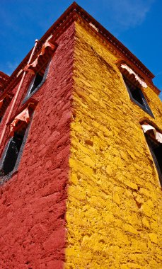 Colorful Tibetan building clipart