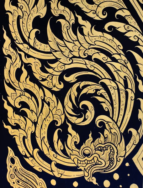 Pittura Thai Dragon — Foto Stock