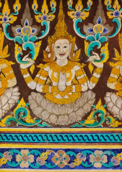 Starověké thajské malba — Stock fotografie