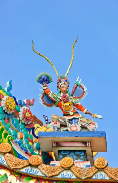 Rzeźba chińskiego Boga — Zdjęcie stockowe