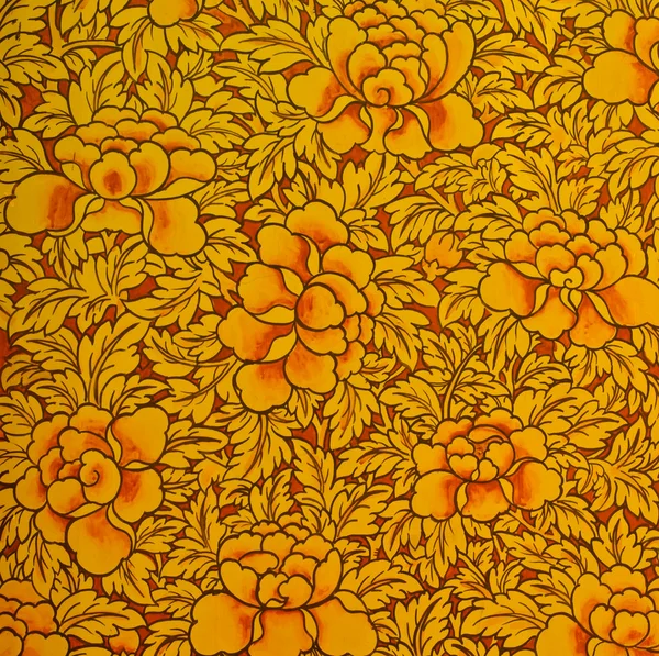 传统泰式花卉图案 — 图库照片