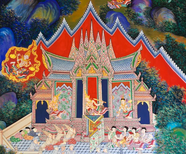 Murale tailandese — Foto Stock