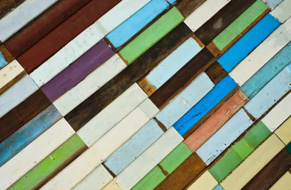 Parede de madeira colorida — Fotografia de Stock