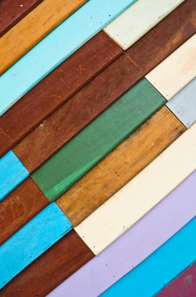 Mur en bois coloré — Photo