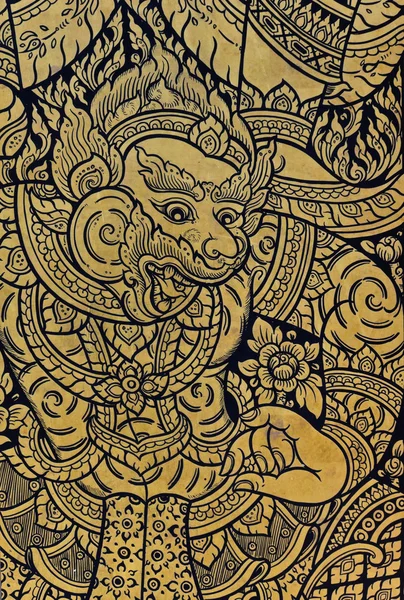 Tajskiej sztuki starożytnej — Zdjęcie stockowe