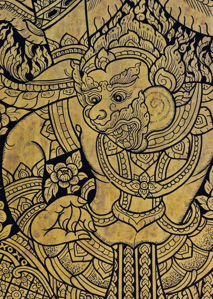 Arte tailandesa antiga — Fotografia de Stock
