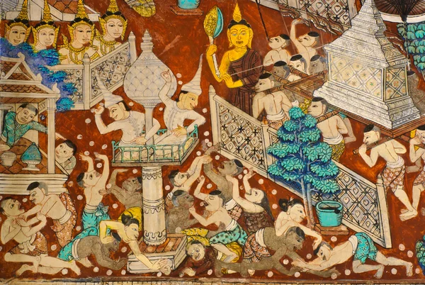 泰国古代壁画 — 图库照片