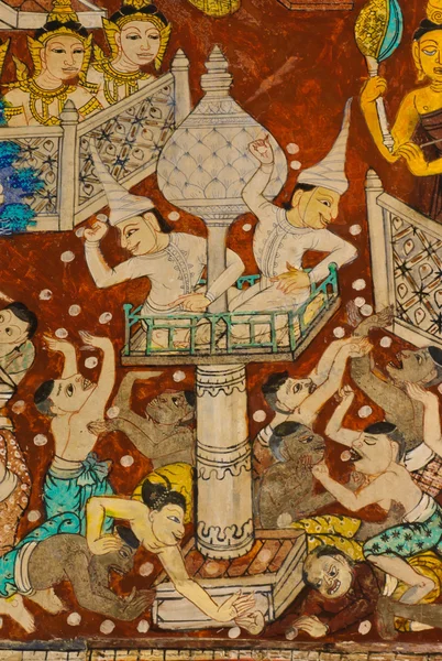 Ancient Thai mural — Stock Photo, Image
