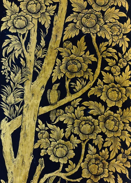古代のタイの花のパターン — ストック写真