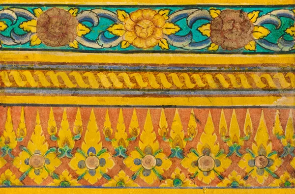 Antiguo patrón floral tailandés — Stockfoto