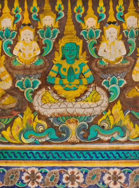 Antigua pintura tailandesa — Foto de Stock