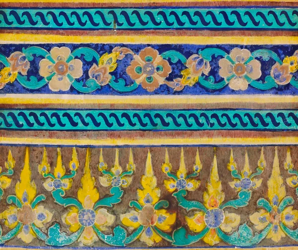 Starożytne tajskiej sztuki kwiatowy — Zdjęcie stockowe