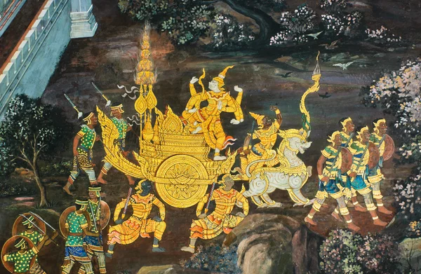Traditionella thailändska målningar — Stockfoto