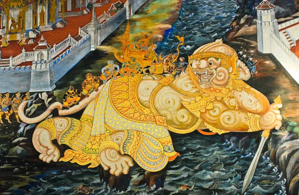 Tradycyjny tajski malowidła — Zdjęcie stockowe