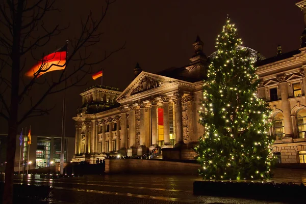 Berlijn reichstag gebouw Kerstmis 02 — Stockfoto