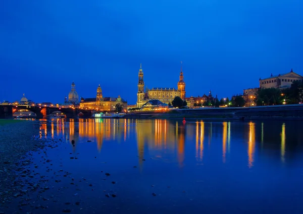 Dresden oude stad nacht 11 — Stockfoto