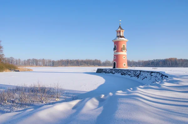 冬 05 モーリッツブルク灯台 — ストック写真