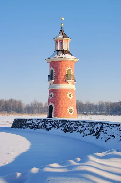 stock image Moritzburg lighthouse in winter 07