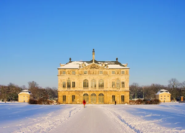 Dresda giardino palazzo in inverno 02 — Foto Stock