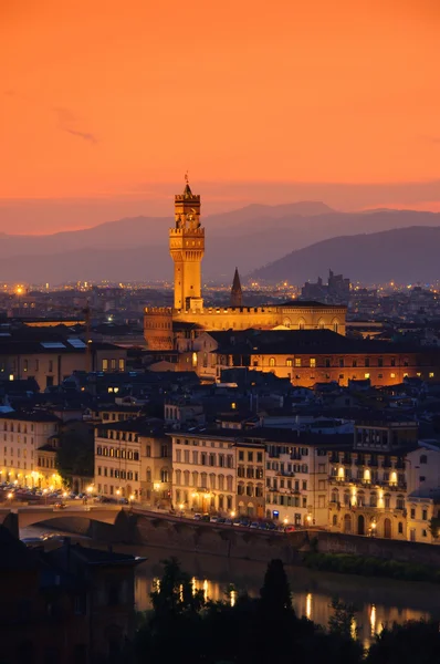 Florencia Palazzo Vecchio noche 01 —  Fotos de Stock