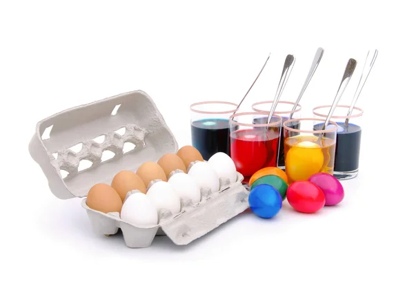 Пасхальные яйца 08 цвета — стоковое фото