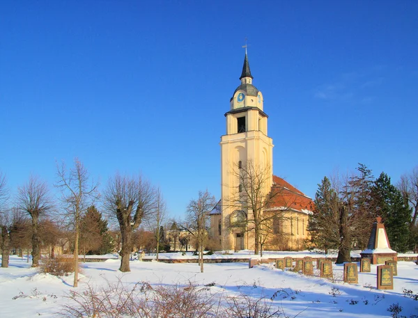 Altdobern church winter 0 — Stock Photo, Image